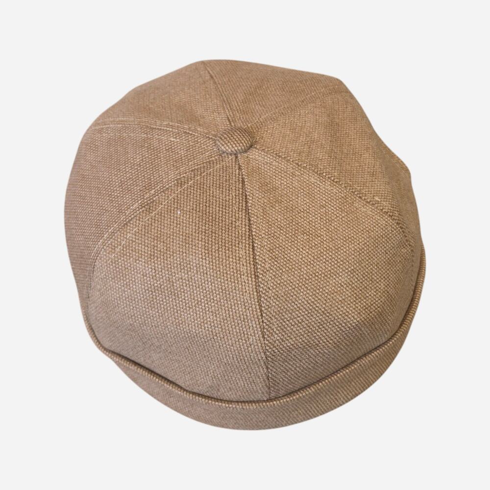 Unisex Khaki Beige Brimless Strapback Casual Skull Sailor Beanie Hat One Size